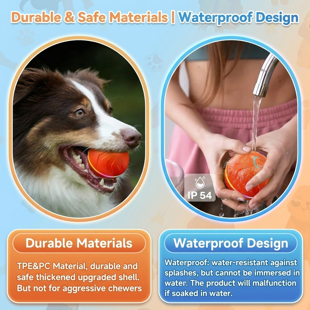 Smart Interactive Dog Ball – Automatic Moving Toy to Keep Dogs Active & Entertained